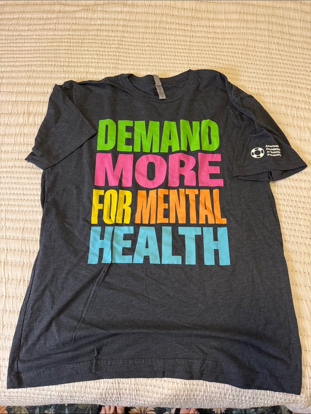 Charcoal Gray Graphic Tee - Demand More For Mental Health
